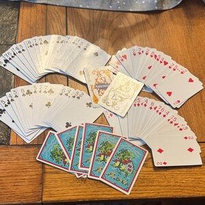 VTG New CrossStitch Classic Playing Cards 4 Partial sets for crafts, tags, DIY